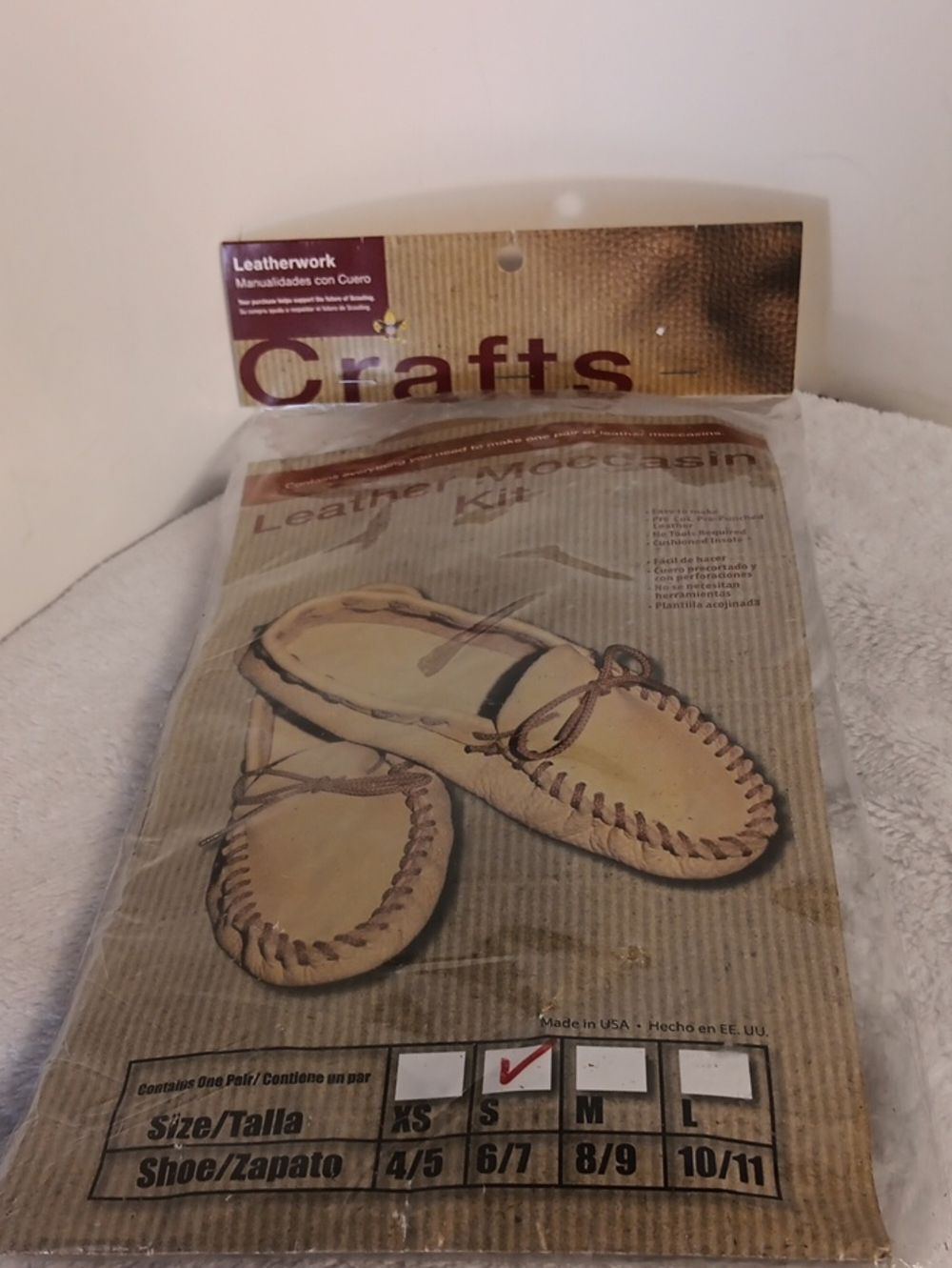 Crafts Leather Moccasin Kit - Brown